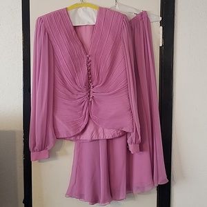 Lavender Blouse and Skirt